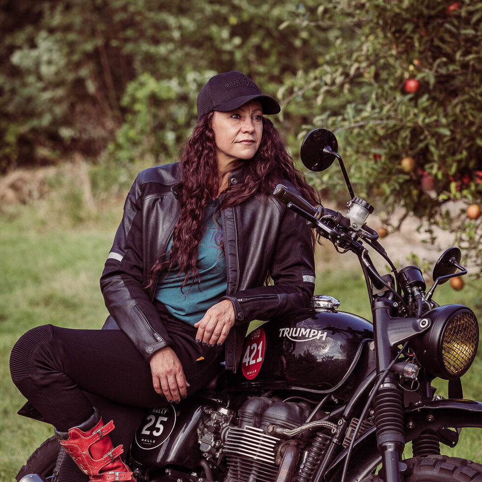 MotoGirl Fiona Ladies Leather Jacket Black