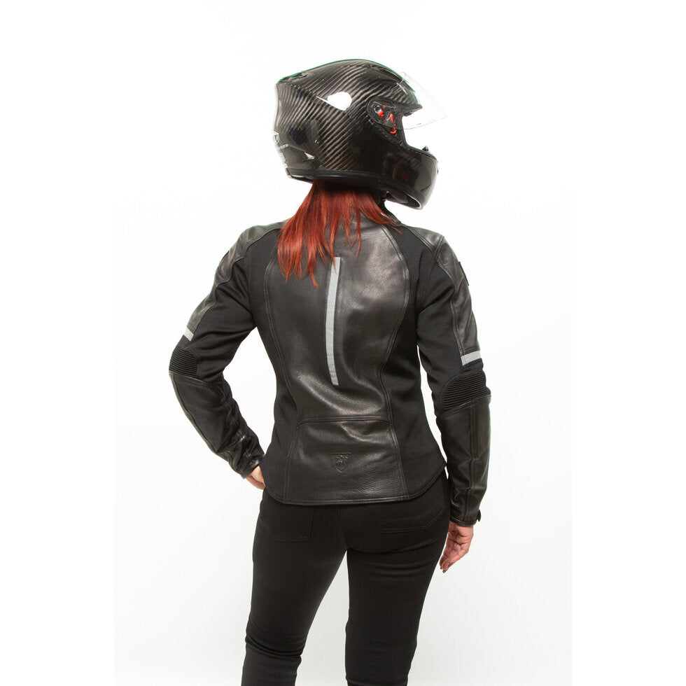 MotoGirl Fiona Ladies Leather Jacket Black