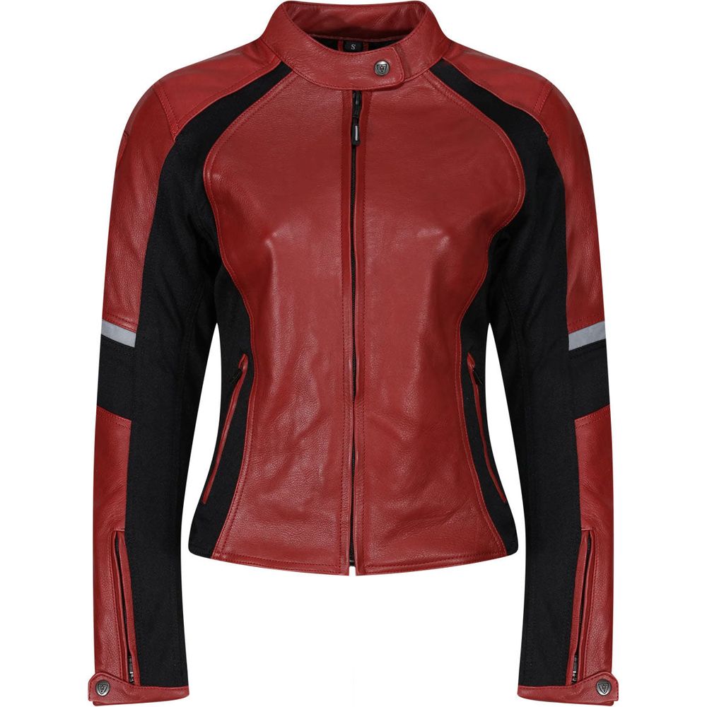 MotoGirl Fiona Ladies Leather Jacket Red
