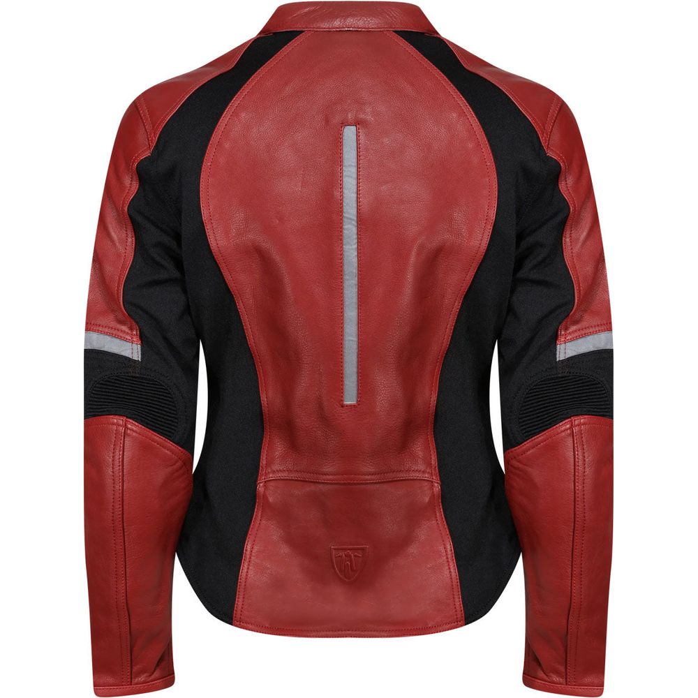 MotoGirl Fiona Ladies Leather Jacket Red