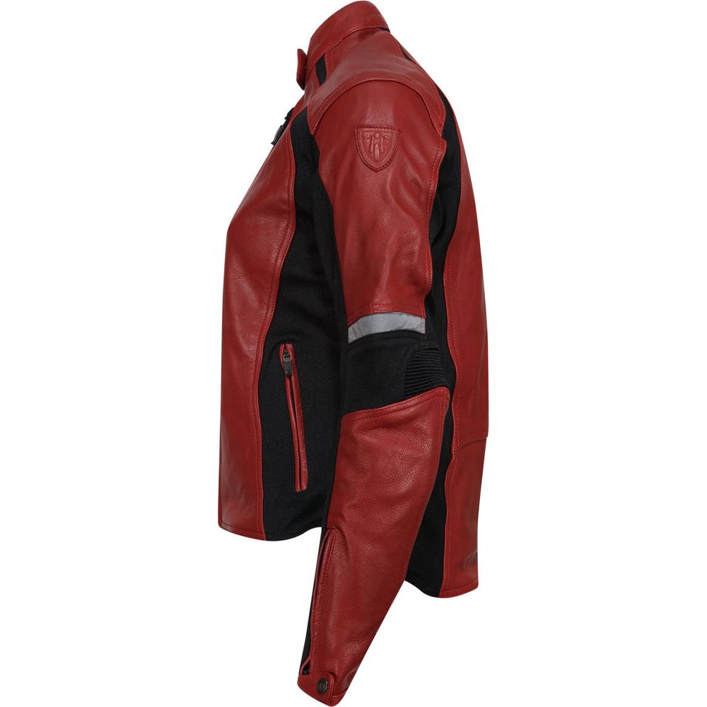 MotoGirl Fiona Ladies Leather Jacket Red