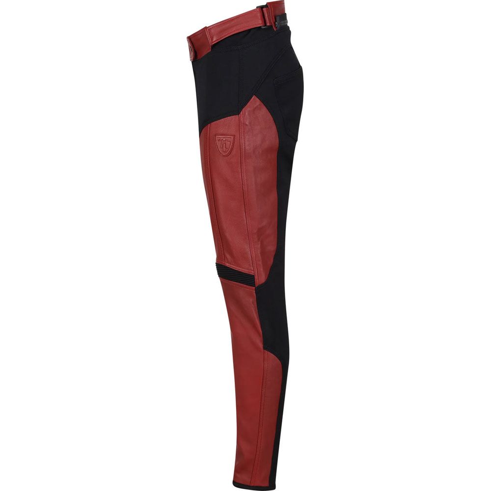 MotoGirl Fiona Ladies Leather Trouser Red
