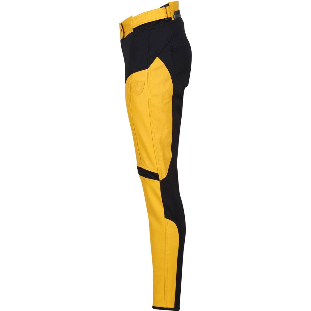 MotoGirl Fiona Ladies Leather Trouser Yellow