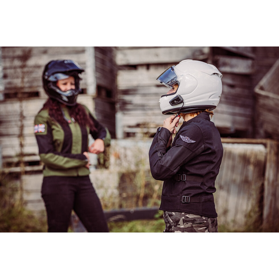 MotoGirl Jodie Summer Ladies Textile Jacket Black