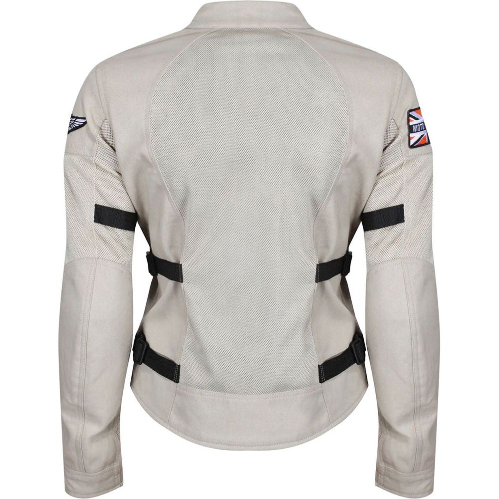 MotoGirl Jodie Summer Ladies Textile Jacket Natural