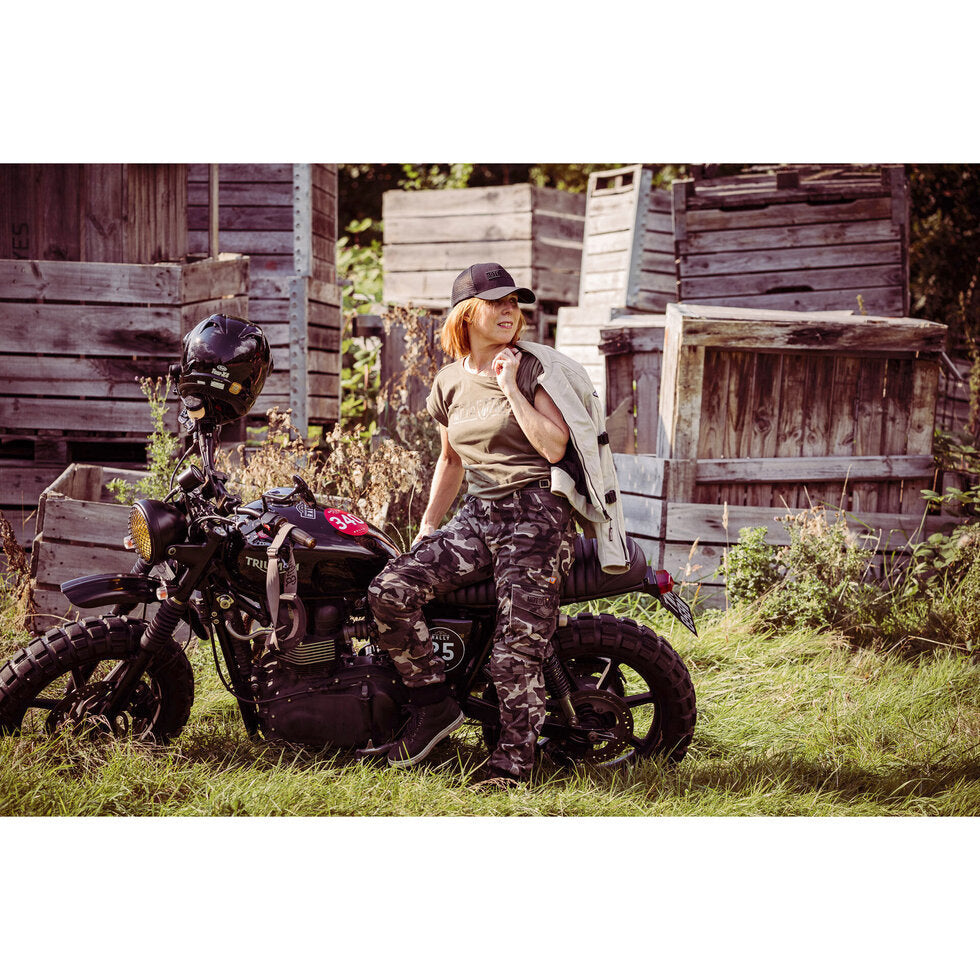 MotoGirl Lara Ladies Cargo Trouser Camo