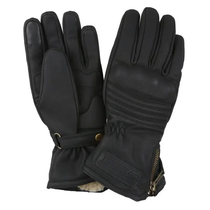 MotoGirl MG Ladies Winter Leather Gloves Black FREE UK Delivery, FREE 365 Day Returns | Moto Central