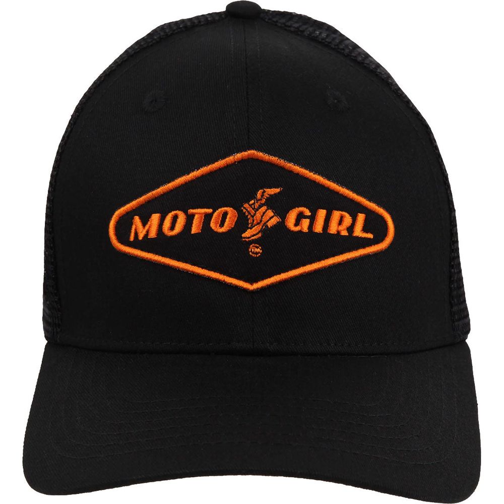 MotoGirl Patch Ladies Mesh Cap Black