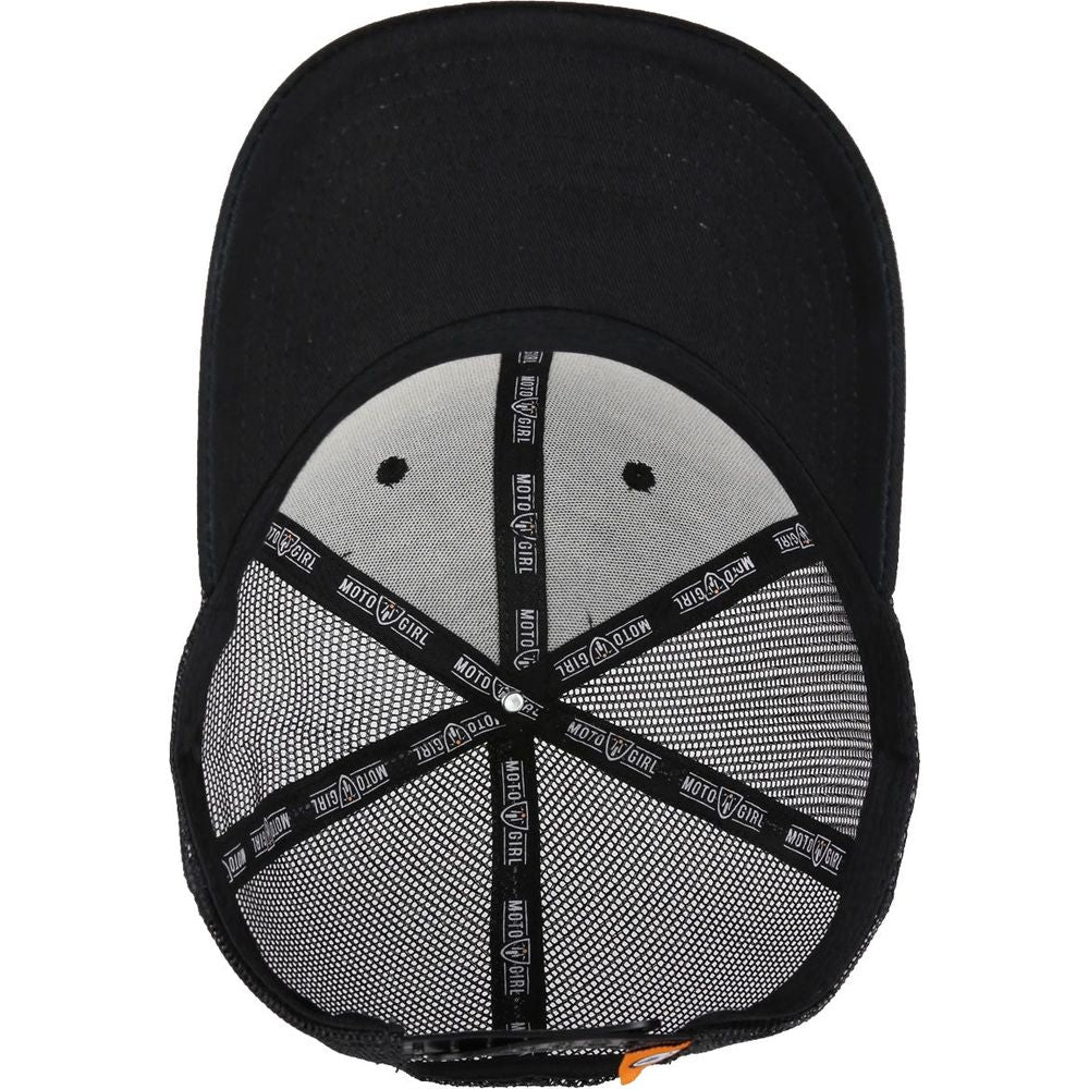 MotoGirl Patch Ladies Mesh Cap Black