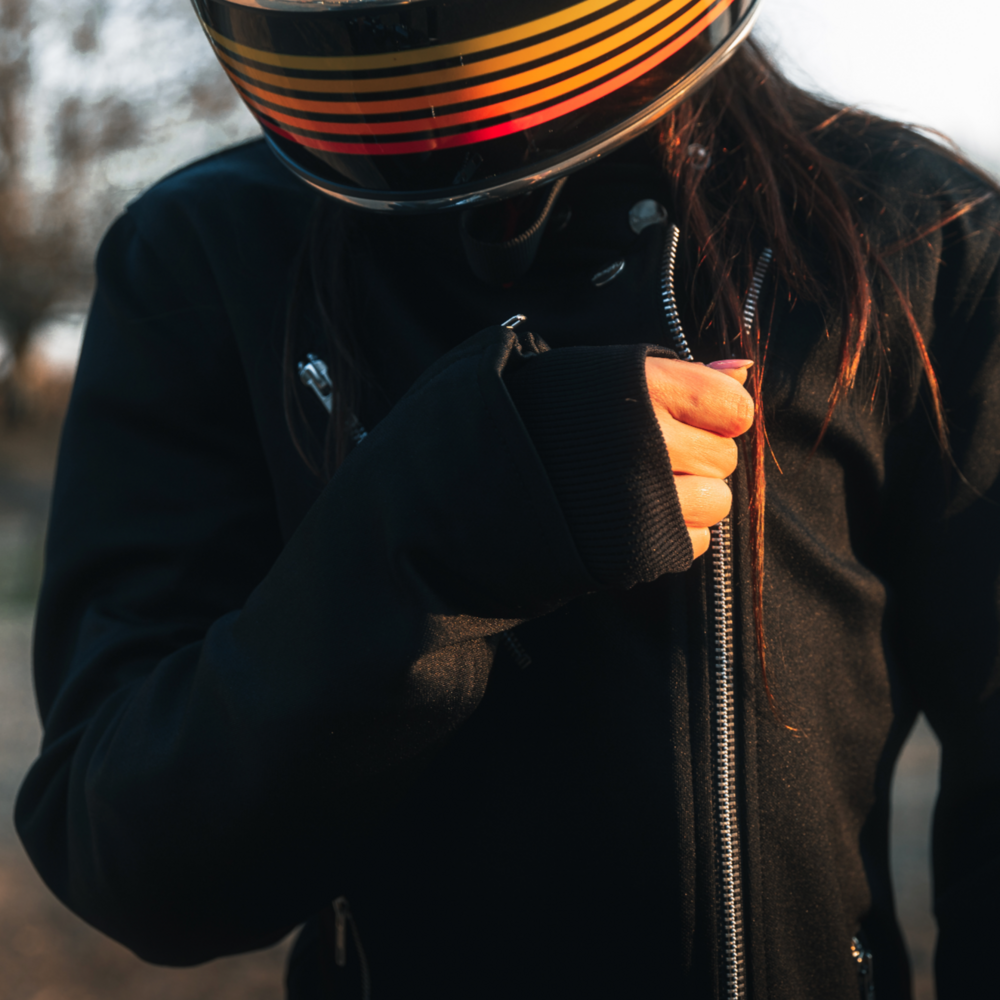 MotoGirl Sherrie Ladies Textile Jacket Black