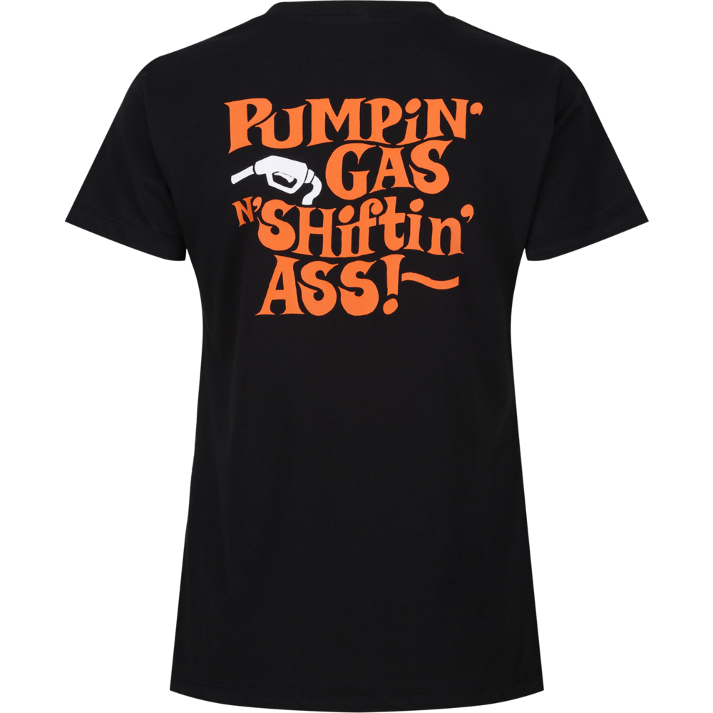 MotoGirl Spark Plug Ladies T-Shirt Black