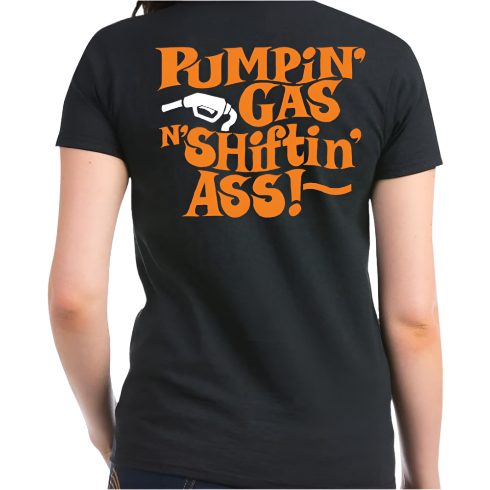 MotoGirl Spark Plug Ladies T-Shirt Black