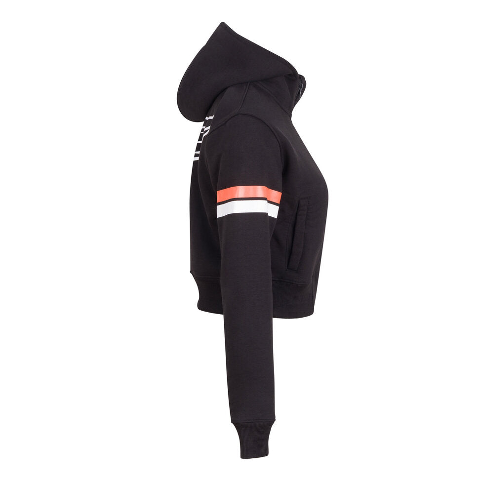 MotoGirl M10 Full Zip Limited Edition Ladies Cropped Hoodie Black FREE UK Delivery, FREE 365 Day Returns | Moto Central