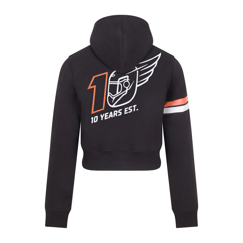 MotoGirl M10 Full Zip Limited Edition Ladies Cropped Hoodie Black FREE UK Delivery, FREE 365 Day Returns | Moto Central