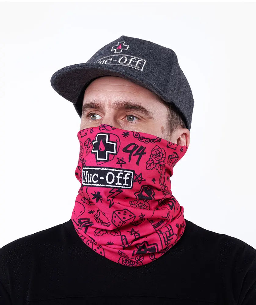 Muc-Off Lightweight Neck Gaiter Punk Pink - FREE UK Shipping, FREE 365 Day Returns | Moto Central