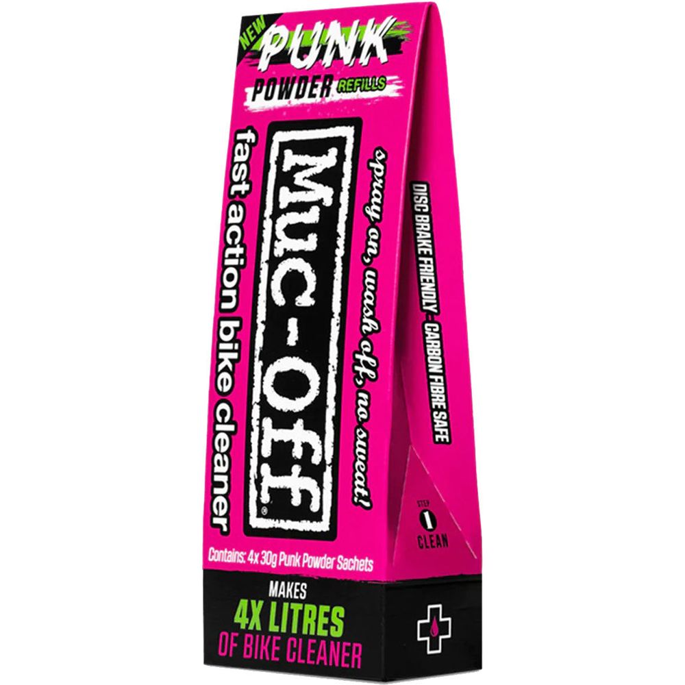 Muc-Off Punk Powder Motorcycle Cleaner Pack of 4 & Bottle For Life Bundle