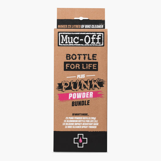 Muc-Off Punk Powder Motorcycle Cleaner Pack of 4 & Bottle For Life Bundle