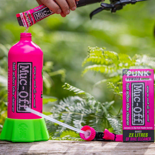 Muc-Off Punk Powder Motorcycle Cleaner Pack of 4 & Bottle For Life Bundle