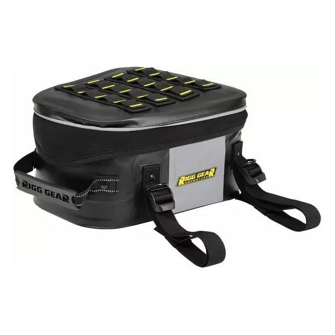 Nelson Rigg Hurricane Waterproof Tail Bag Black – waterproof motorcycle tail bag – low-profile view