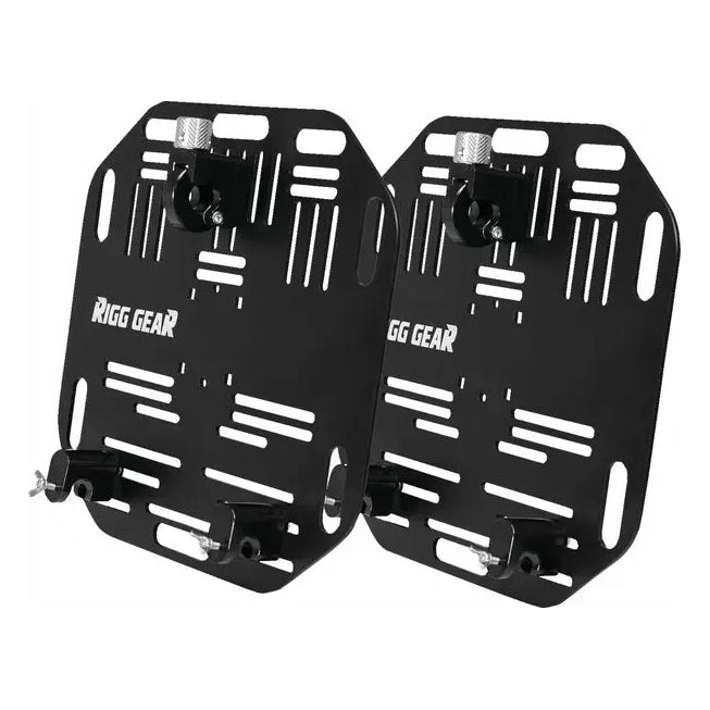 Nelson Rigg Saddlebag Quick Release Plate Black / Grey – saddlebag quick-release plates – pair view