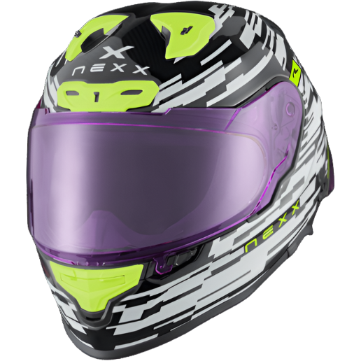 Nexx X.R3R Glitch Racer White / Neon
