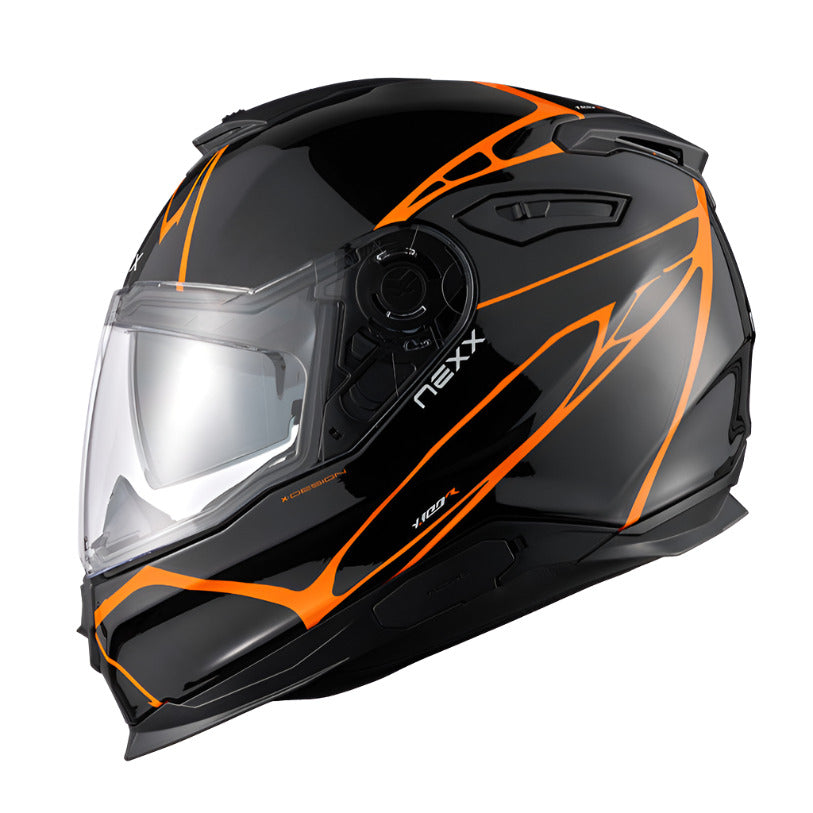 black and orange motorcycle helmets Nexx Y.100 B-Side Full Face Helmet Black/Orange FREE UK Delivery Conair Navy PVC Toiletry 1 of 220 Youre Sure to Get Couleur:deep red