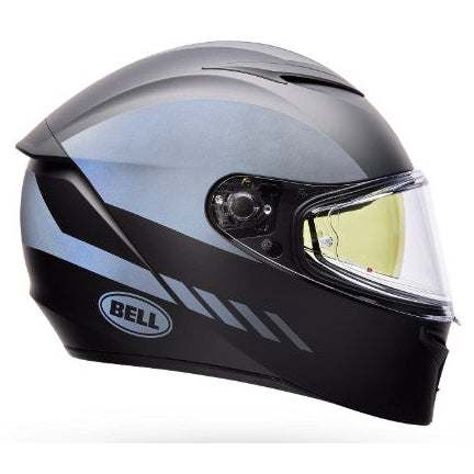 Bell Lithium MIPS Night Rider ECE 22.06 Black full-face motorcycle helmet, side profile view