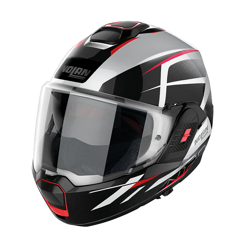 Nolan N120-1 Nightlife N-Com Modular Metal White / Black / Red