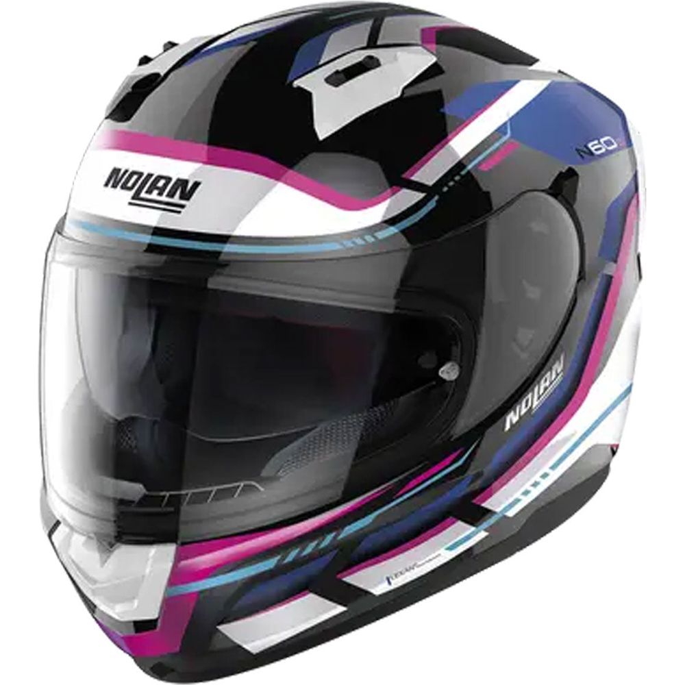 Nolan N60-6 Lancer Metal Black / White / Blue / Pink