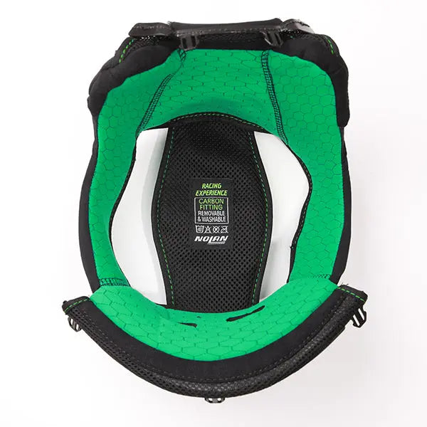 Nolan X-804 RS Ultra Carbon Helmet Interior Green FREE UK Delivery, FREE 365 Day Returns | Moto Central