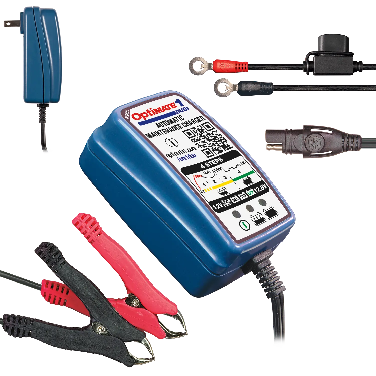 OptiMate 1 Duo Battery Charger FREE UK Delivery, FREE 365 Day Returns | Moto Central