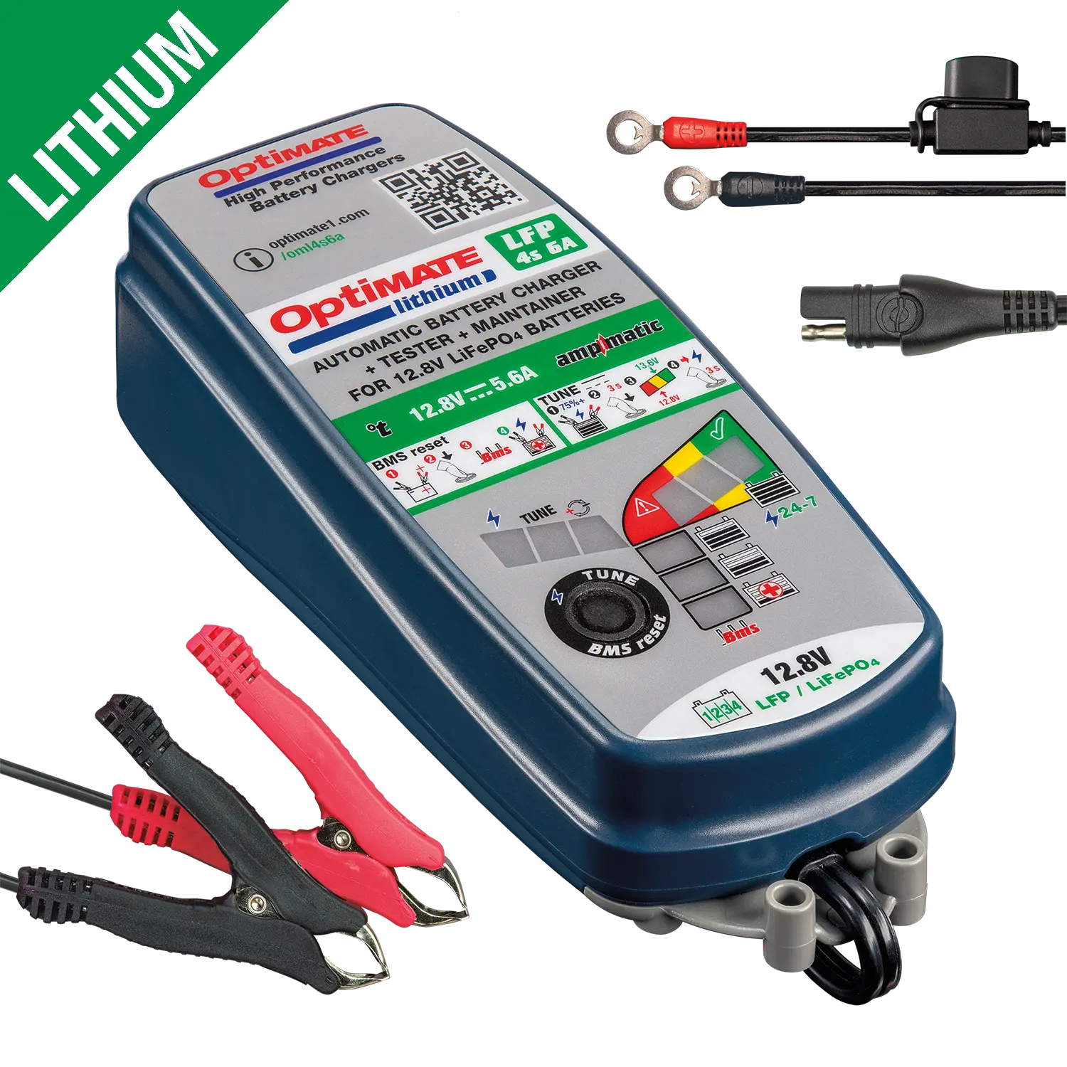 OptiMate Lithium 4S 6A Battery Charger / Optimiser FREE UK Delivery, FREE 365 Day Returns | Moto Central