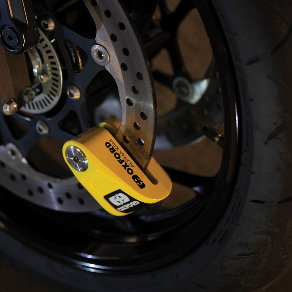 Oxford Alpha XA14 Alarm Disc Lock Yellow / Black