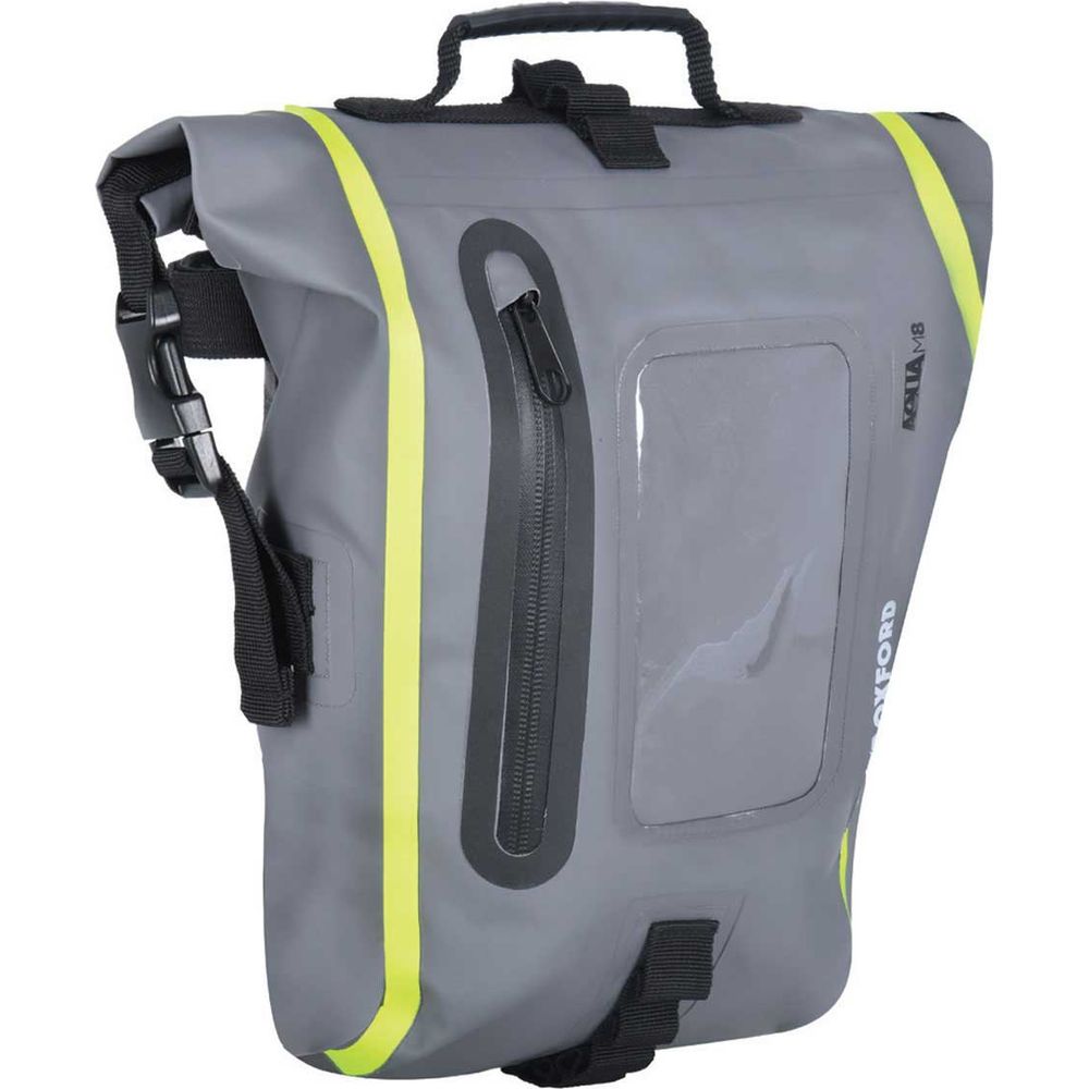 Oxford Aqua M8 Tank Bag Black / Grey / Fluo Yellow - 8 Litres