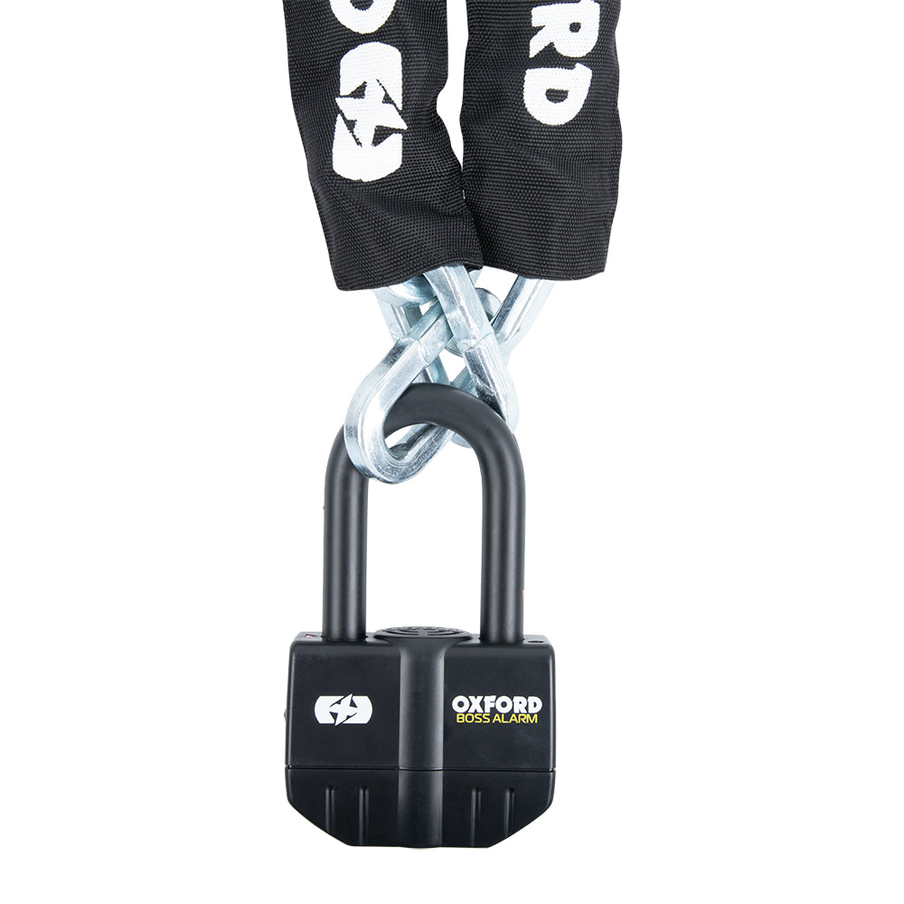 Oxford Boss Alarm 16mm Chain Lock Black