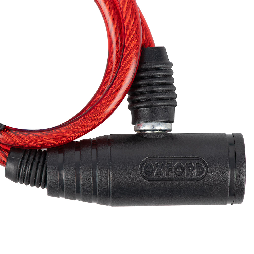 Oxford Bumper Cable Lock Red - 600 mm x 6 mm
