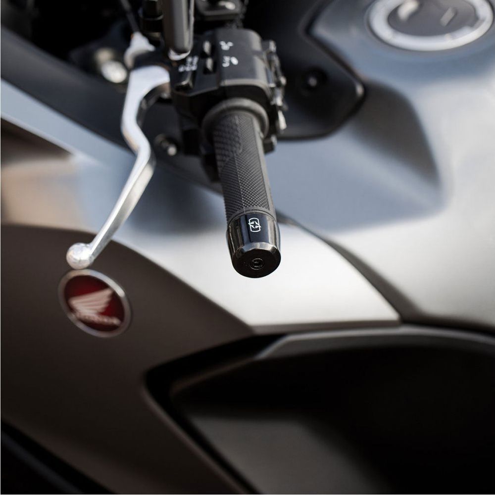 Oxford CS255 Carbon Steel Bar End Weights Black For Handlebars - 255g