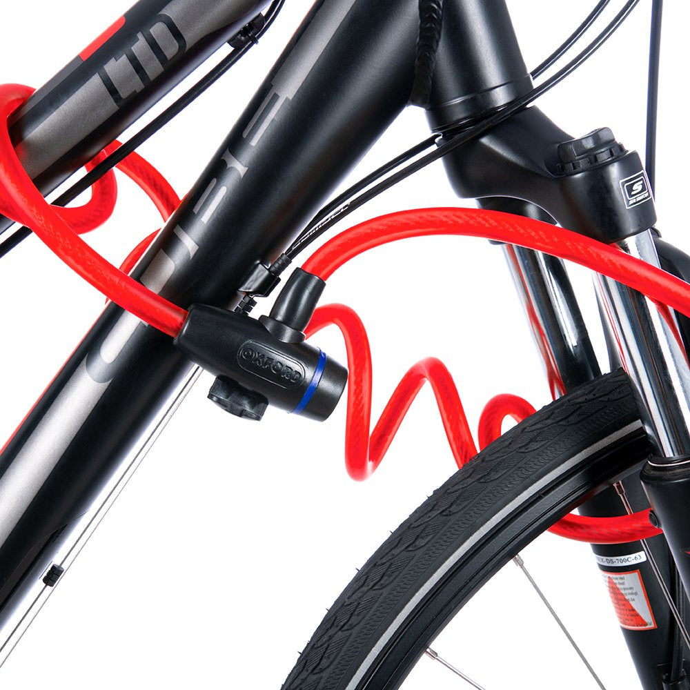 Oxford Cable Lock Red - 1.8m x 12mm