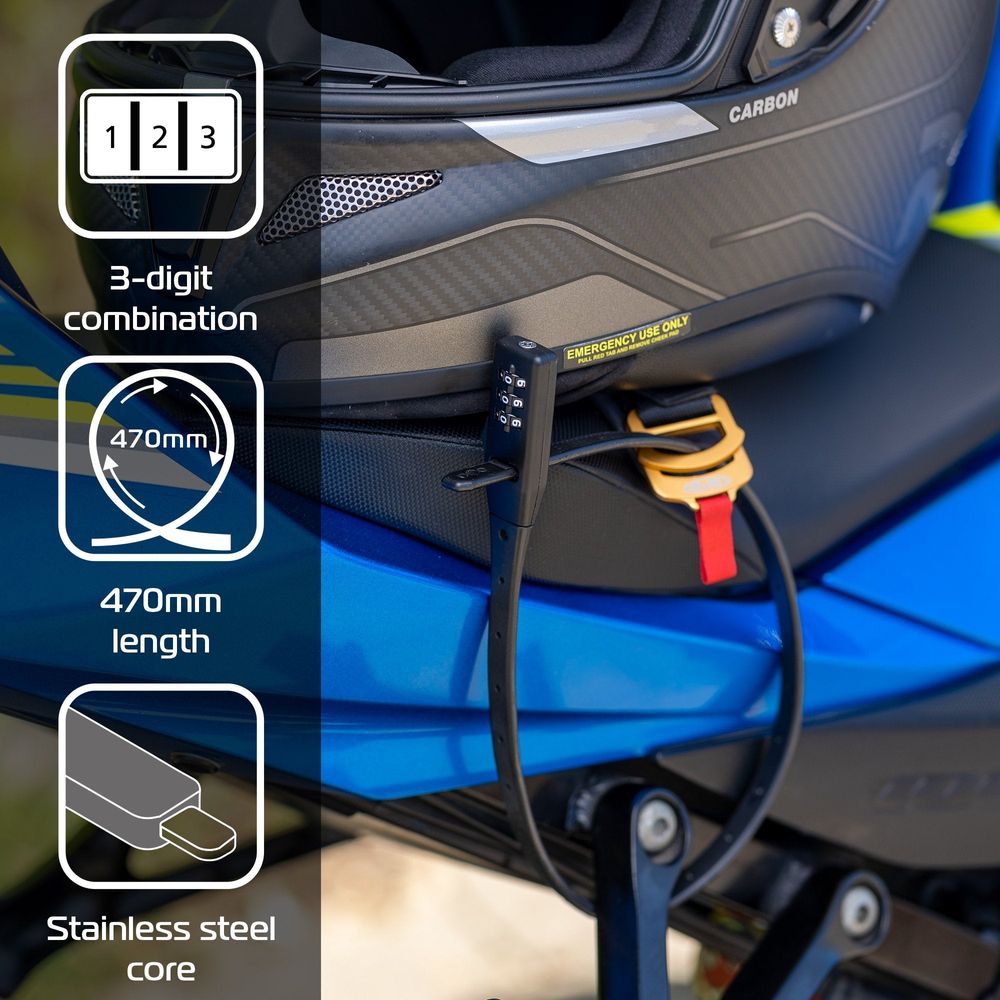 Oxford Combi Zip-Tie Cable Lock Black - 470mm