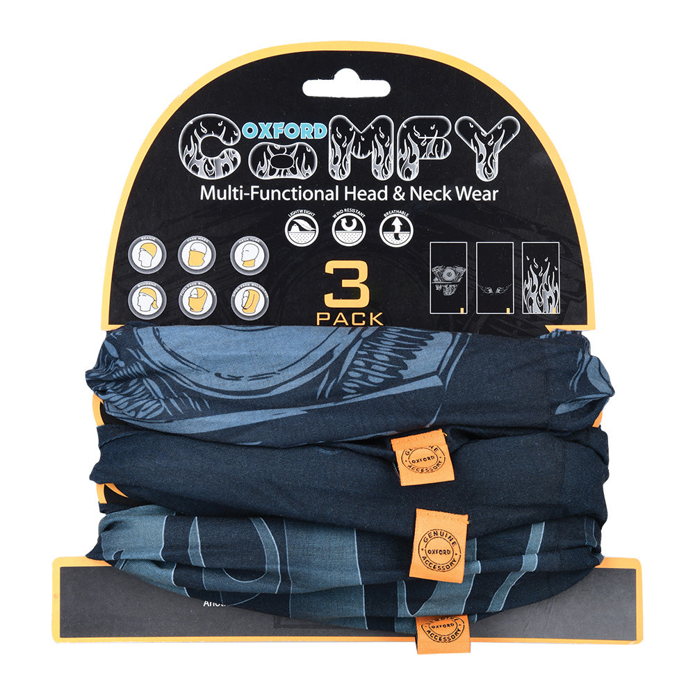 Oxford Comfy Head & Neckwear HD Graphics - Pack Of 3
