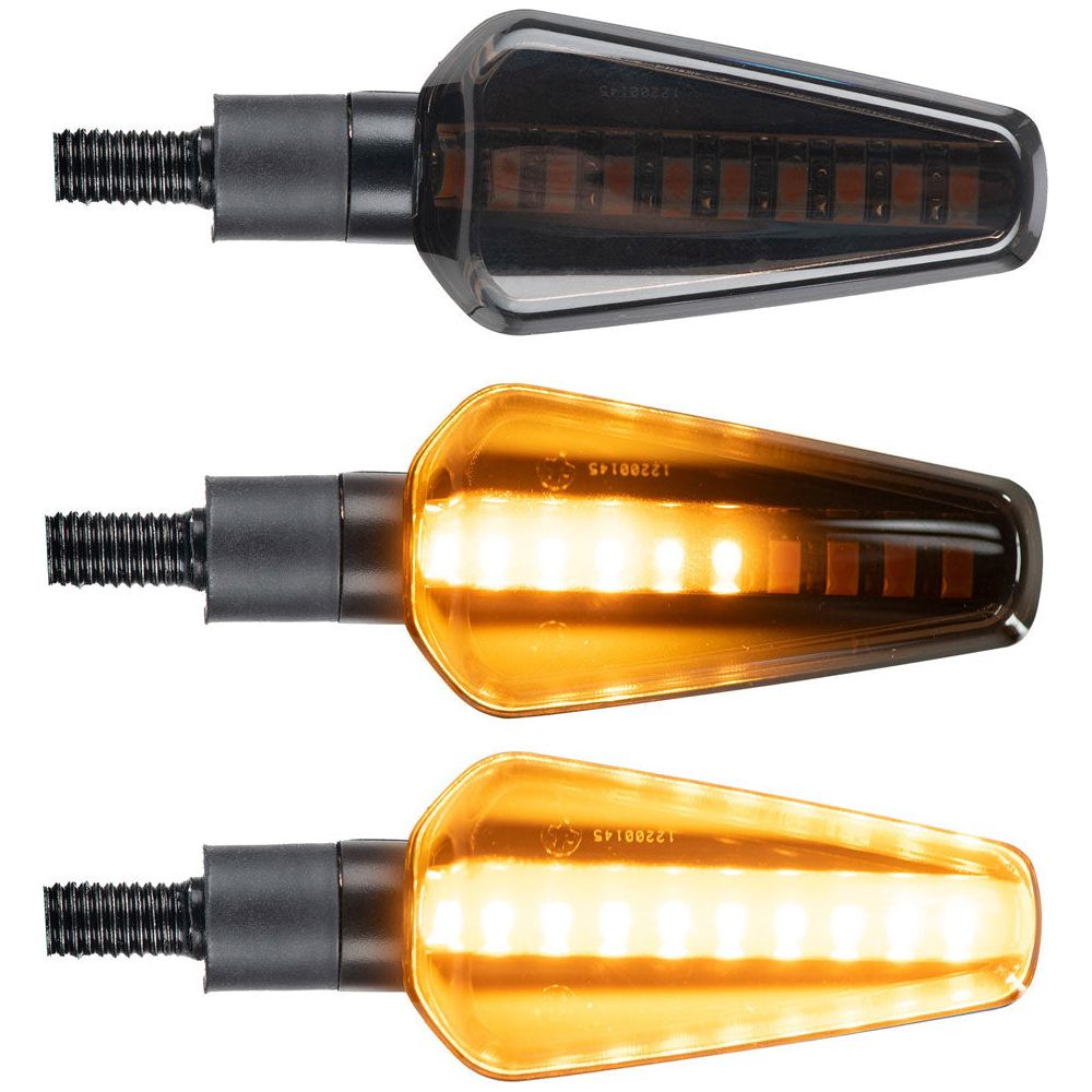 Oxford Darkseeker Front / Rear Sequential Indicators Matt Black With 2 Resistors