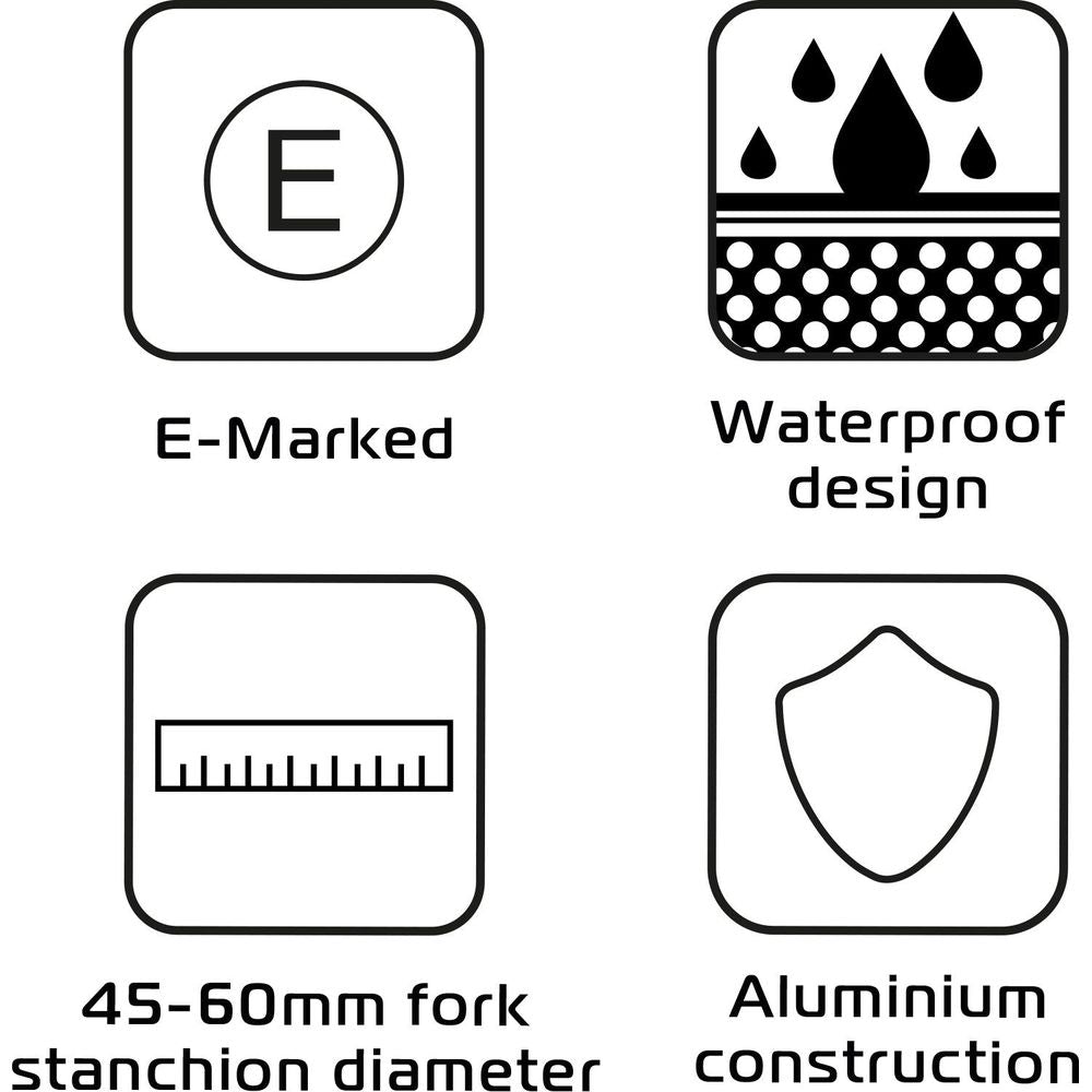 Oxford Darkturner Sequential Fork Mounted Indicators Black