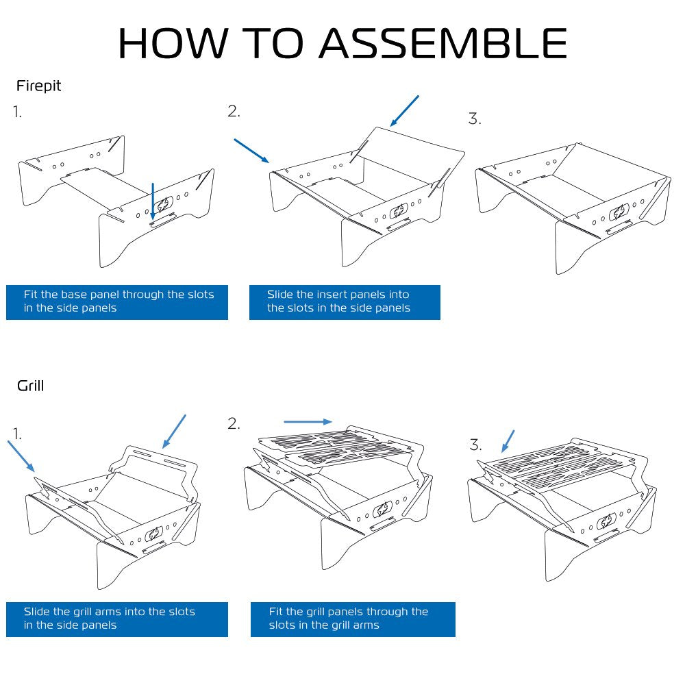 Oxford Fire Pit Grill Silver For Motorcycle Panniers