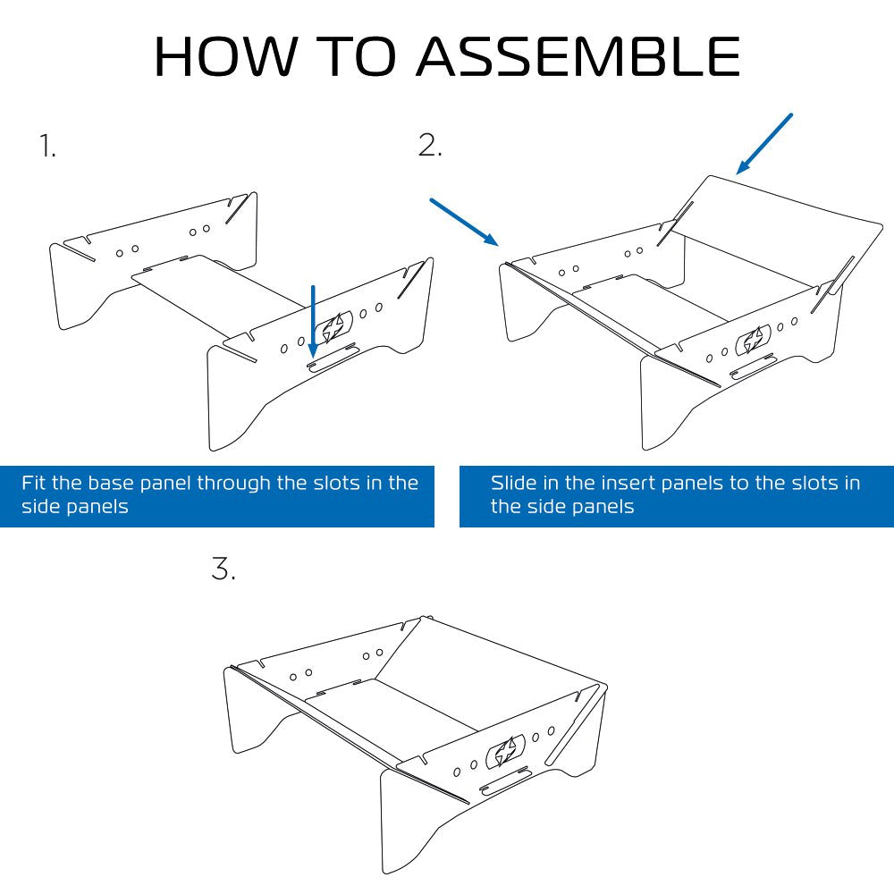 Oxford Fire Pit Silver With Carry Case For Panniers