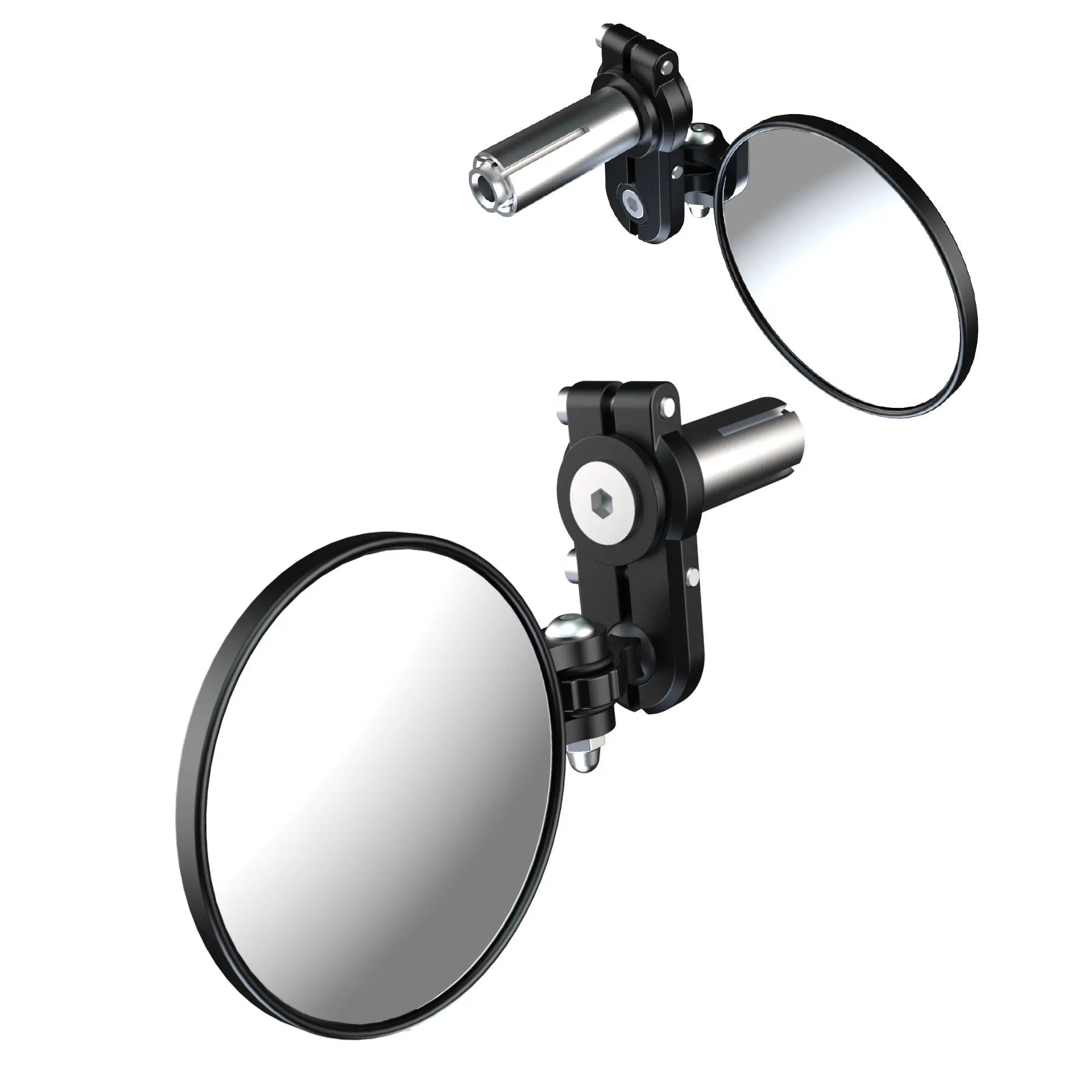 Oxford Fold-Away Bar End Mirrors Set Black - FREE UK Shipping, FREE 365 Day Returns | Moto Central