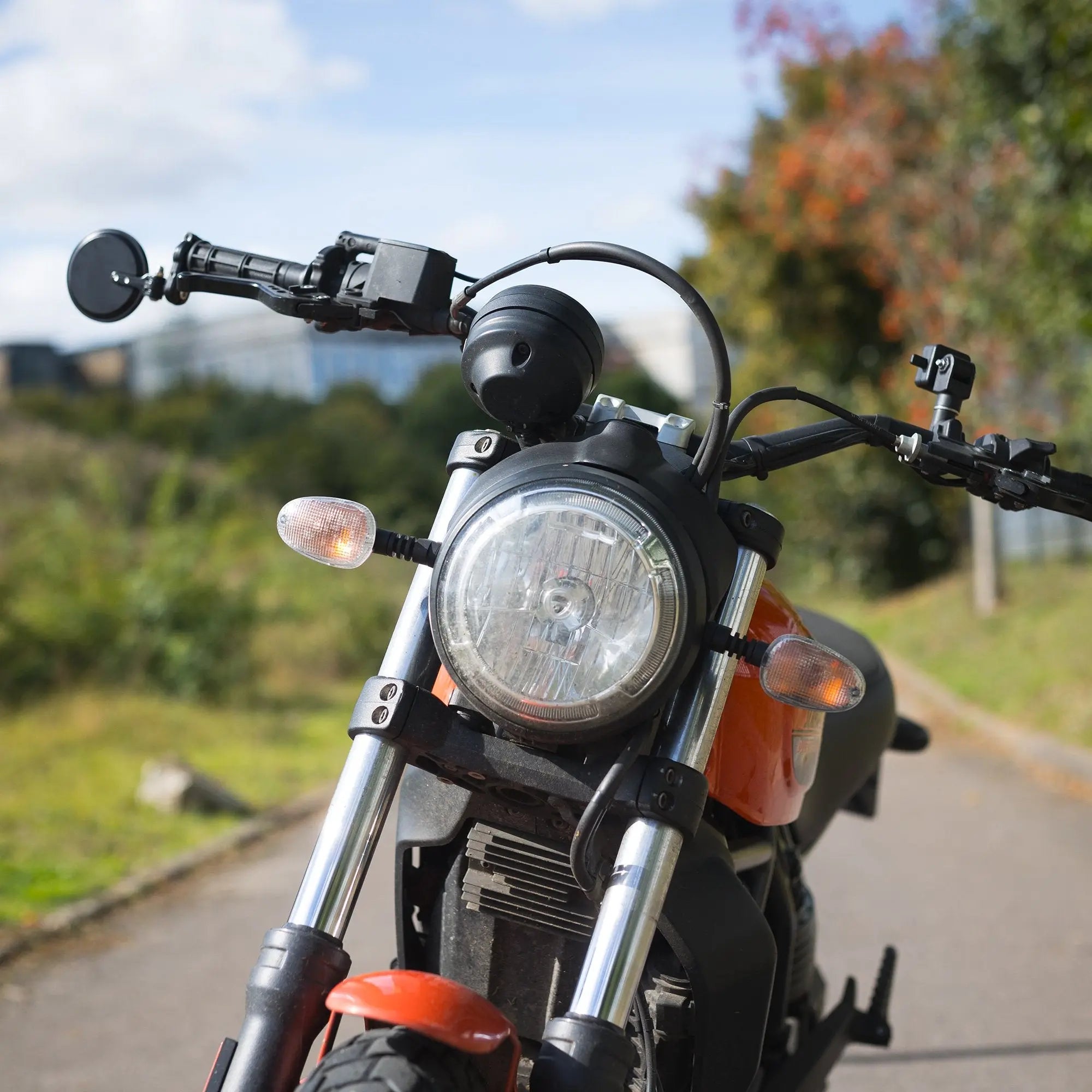 Oxford Fold-Away Bar End Mirrors Set Black - FREE UK Shipping, FREE 365 Day Returns | Moto Central