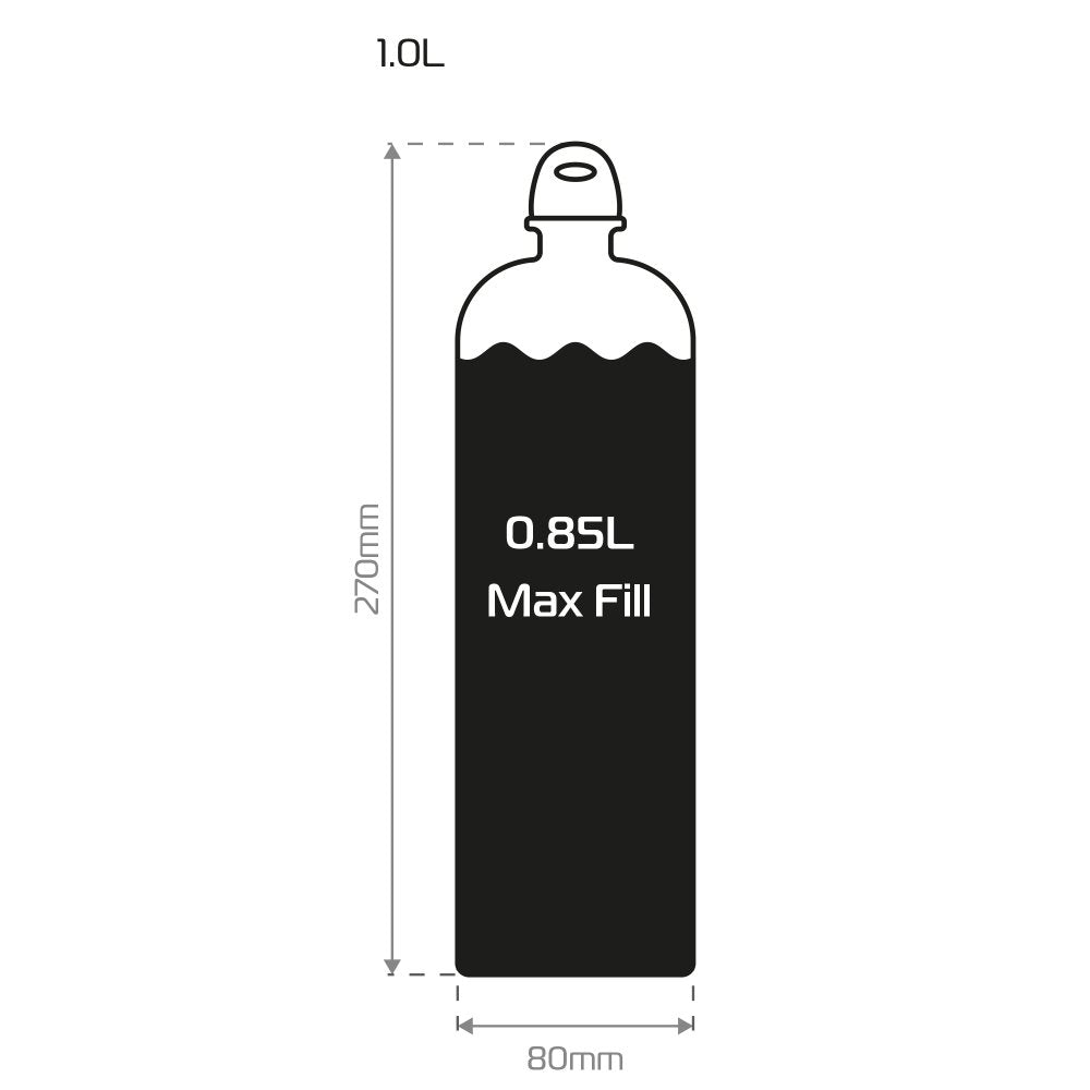 Oxford Fuel Flask Black - 1 Liter
