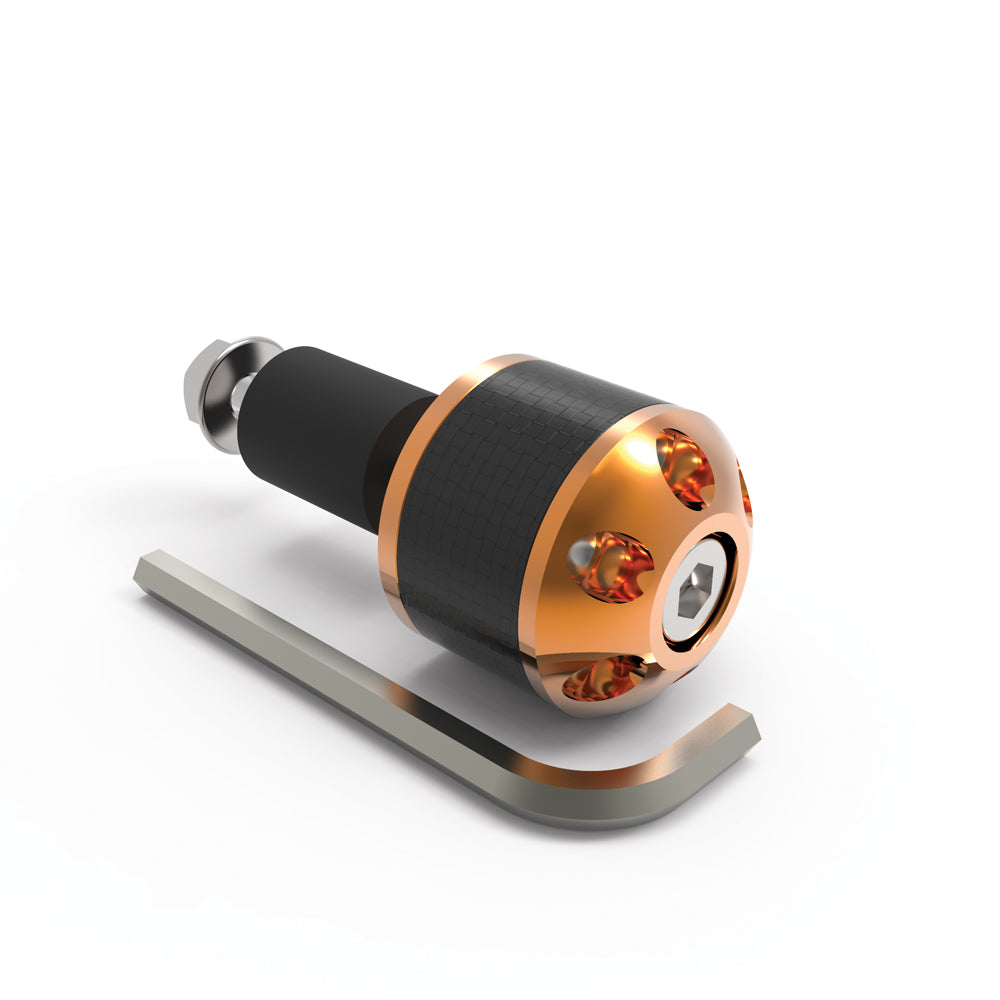 Oxford Handlebar CarbEnds 1 Gold Pair