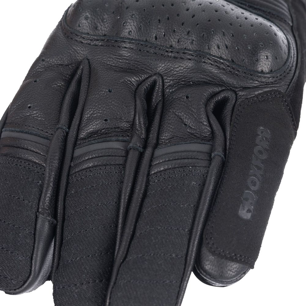Oxford Hardy Leather / Textile Gloves Black