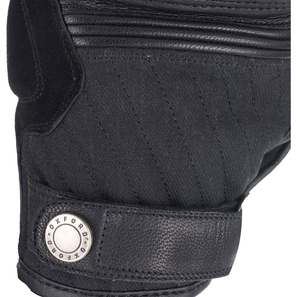 Oxford Hardy Leather / Textile Gloves Black